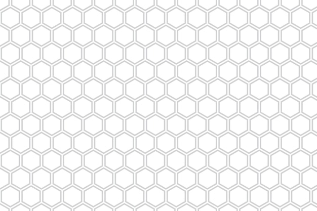 Vector seamless pattern of the hexagonal hexagons on a white background