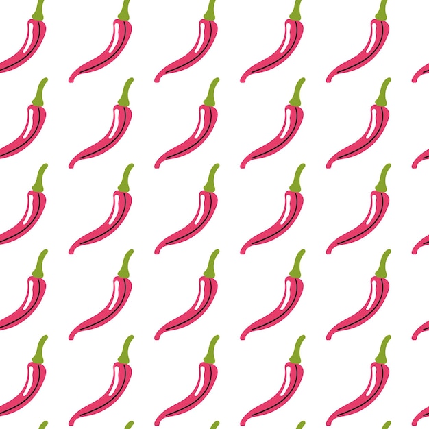 Seamless pattern hot peppers Flat modern illustration for cafe menu restaurants banner poster fabric