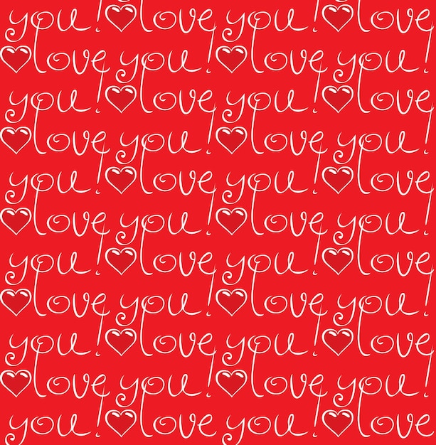 seamless pattern i love you