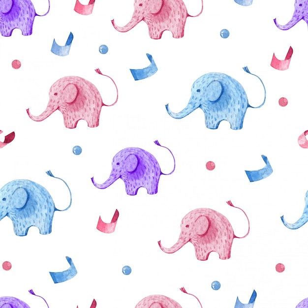 Vector seamless pattern kids set for children party