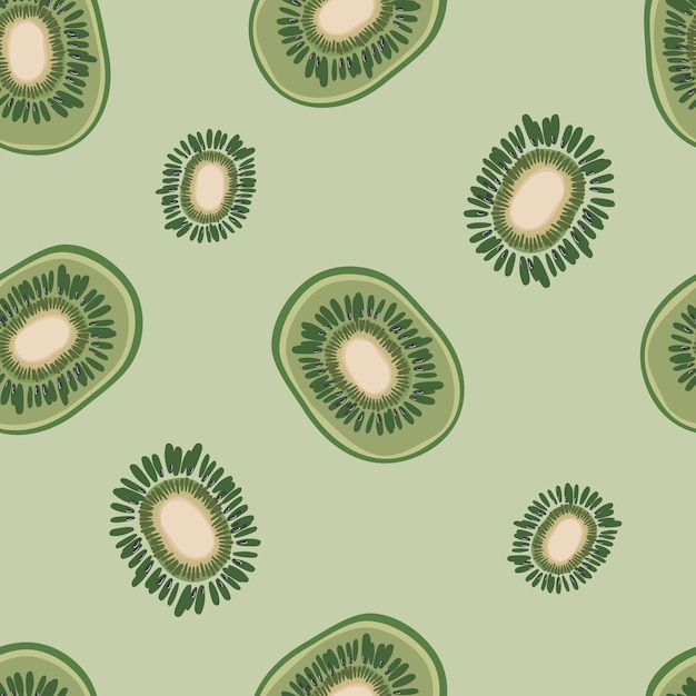 Seamless pattern kiwi background