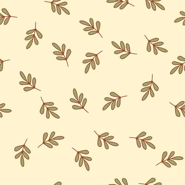 Seamless pattern of leaf Simple minimal textile pattern