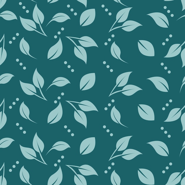 Seamless pattern of leaves for fabric