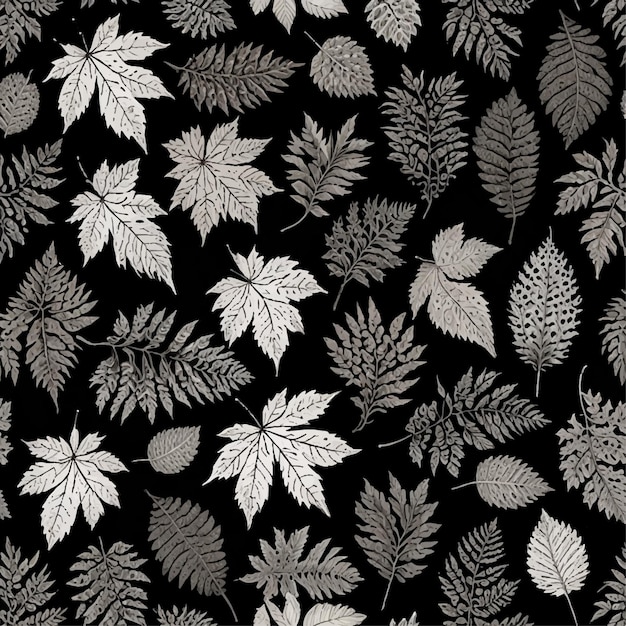 A seamless pattern of leaves and leaves illustrator