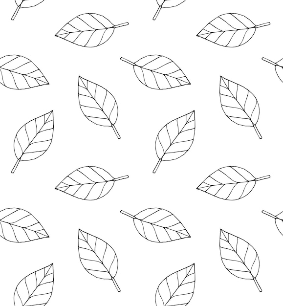 Seamless pattern of leaves