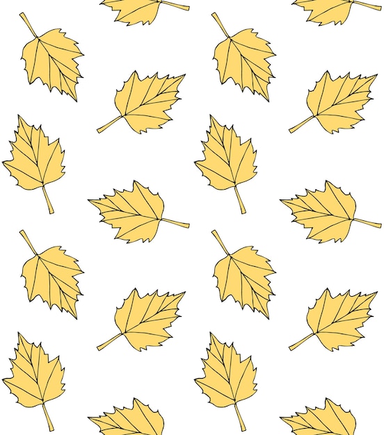 Seamless pattern of leaves