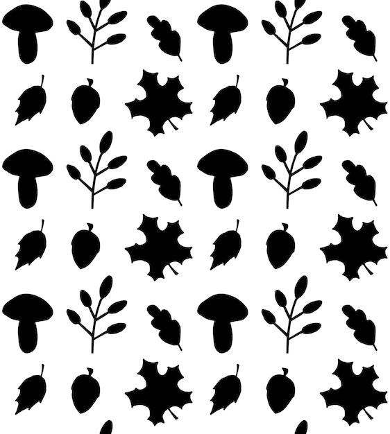 Seamless pattern of leaves