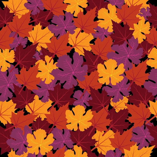 seamless pattern leaves