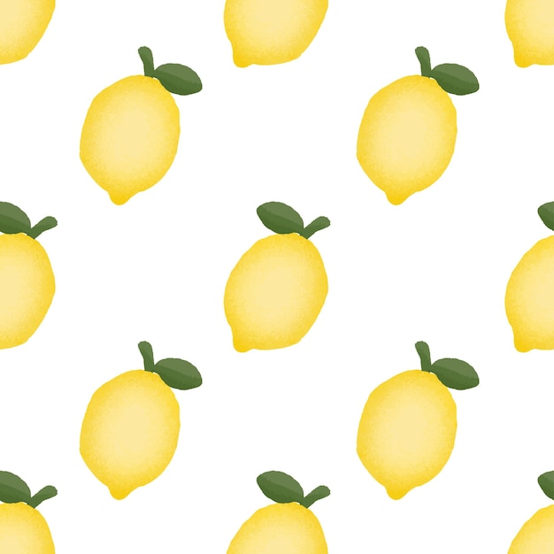 seamless pattern of lemon fruit watercolor