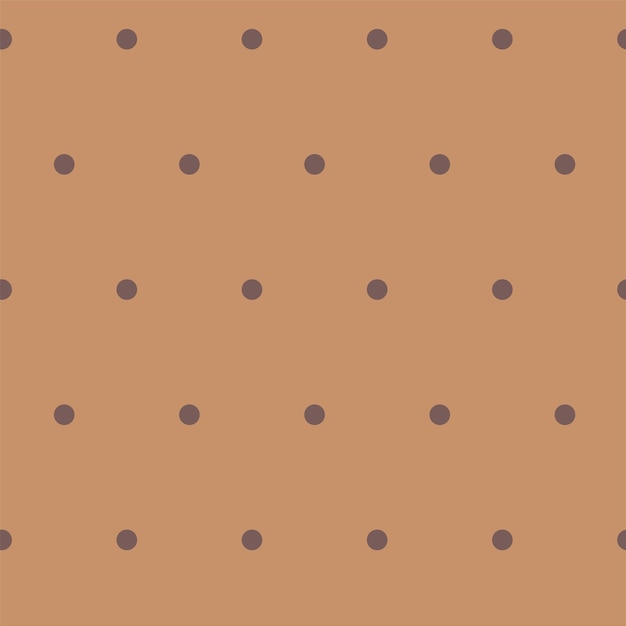 Seamless pattern little polka dot on brown field Print simple geometric repeating pattern of circles