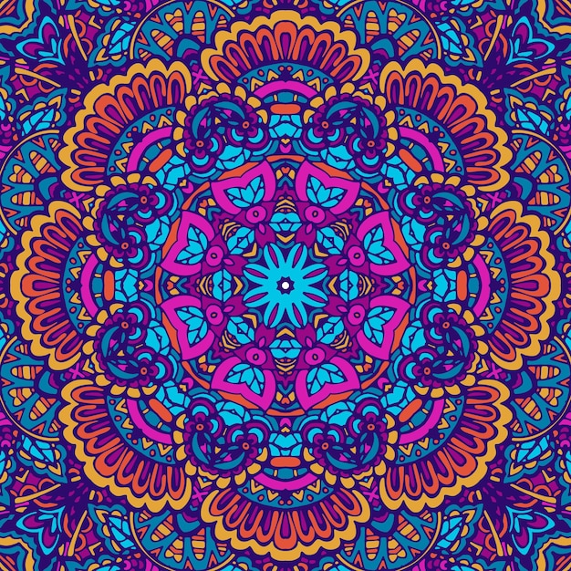 Seamless pattern mandala art texture for fabric