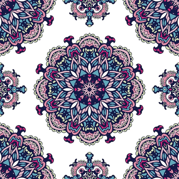 Seamless pattern mandala ornament.