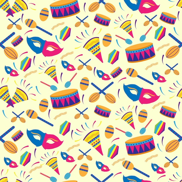 seamless pattern mexican carnival