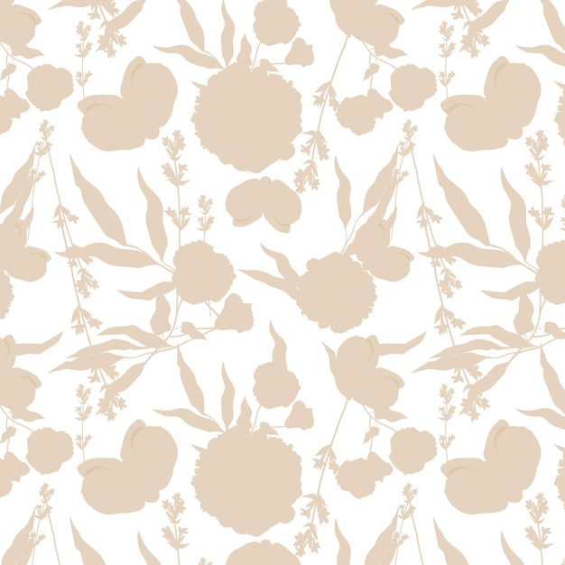 Seamless pattern in modern floral style. Modern exotic design for paper, cover, fabric, interior