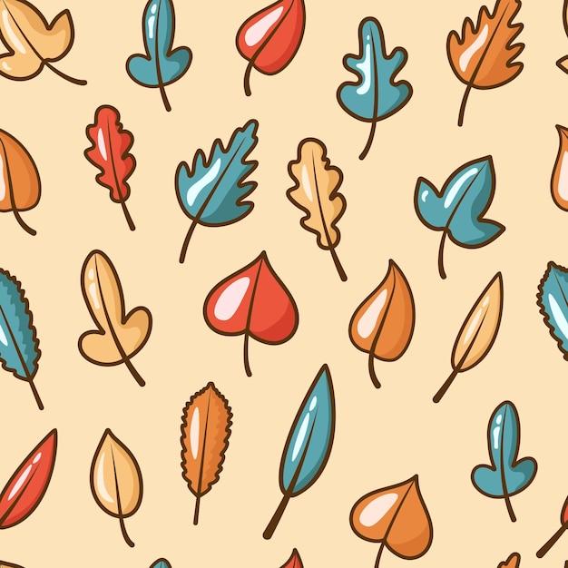 Seamless pattern of multicolored leaves. Background for poster or cover. Figure for textiles.
Simple