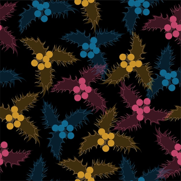 Seamless Pattern Multicolored Roses