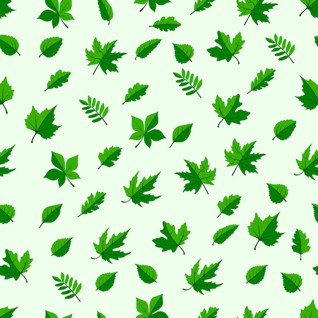 Seamless pattern in nature style green