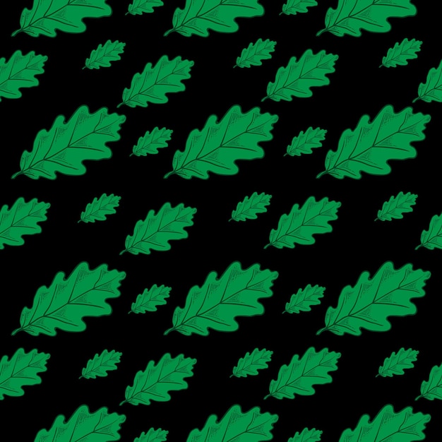 Seamless pattern oak leaf