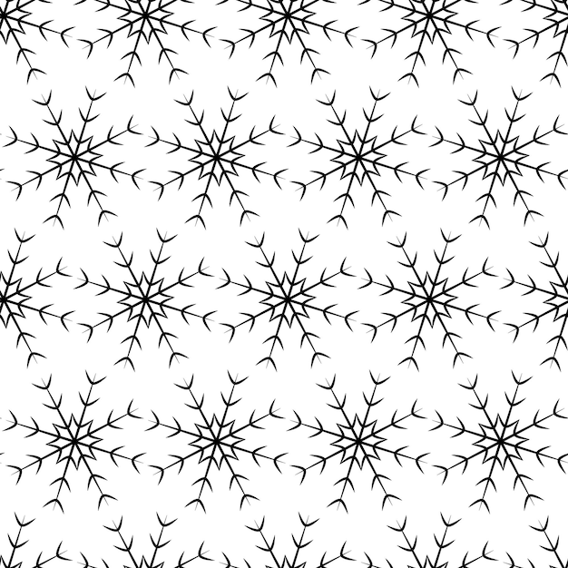 Seamless pattern of openwork abstract snowflake Vector repeat texture Abstract background Isolate