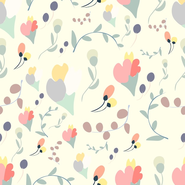 Seamless pattern pastel color vector illustration