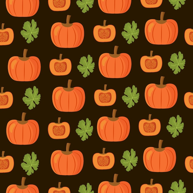 Seamless pattern pumkin thanksgiving