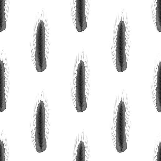 Seamless pattern of ripe spikelets of wheat .