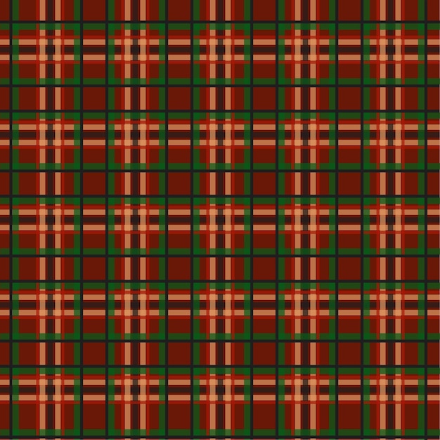 Seamless pattern of scottish tartan plaid check fabric texture Flat backdrop of striped textile print