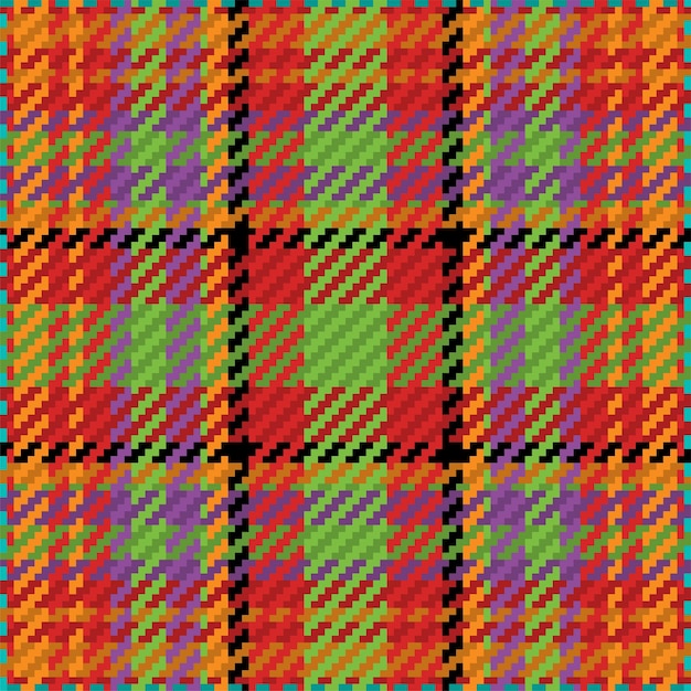 Seamless pattern of scottish tartan plaid. Repeatable background with check fabric texture. Flat vector backdrop of striped textile print.