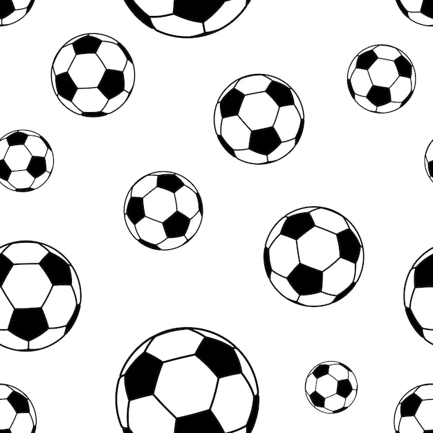 Seamless pattern of soccer balls