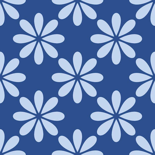 Seamless pattern of symmetry flower on pastel background