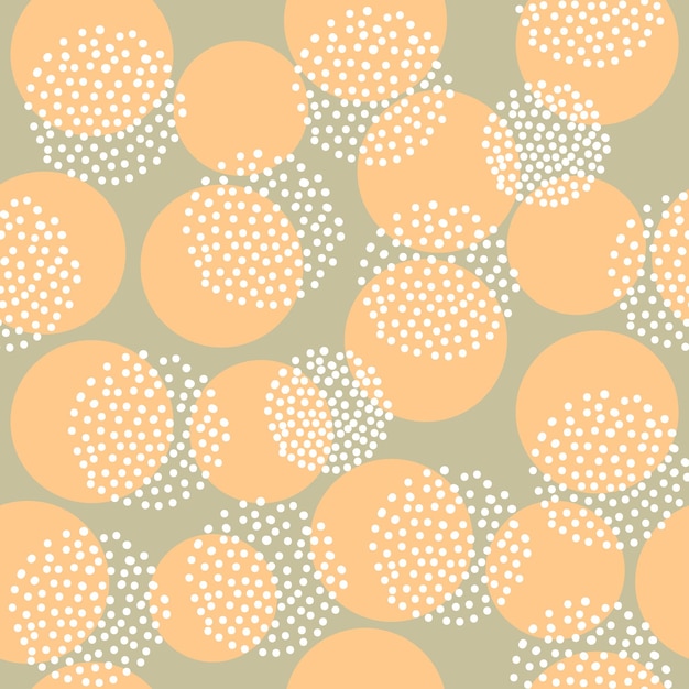 Seamless pattern for textiles and design with circles