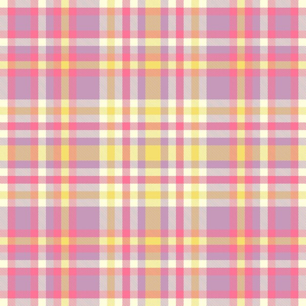 Seamless pattern texture of tartan background fabric with a vector check plaid textile