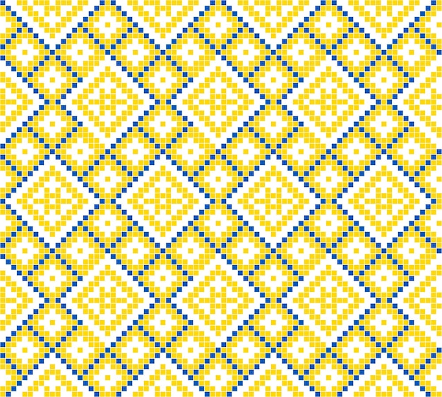 Seamless pattern of Ukrainian ornament in ethnic style identity vyshyvanka embroidery