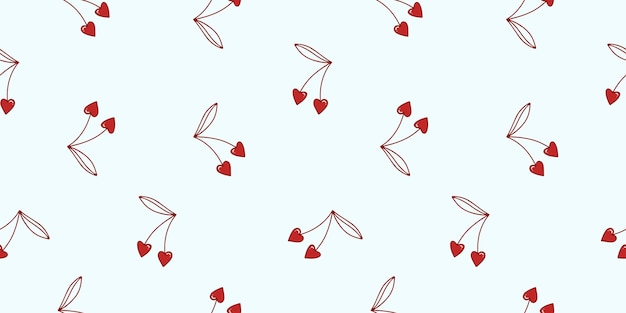 Seamless pattern for Valentines Day with love elements