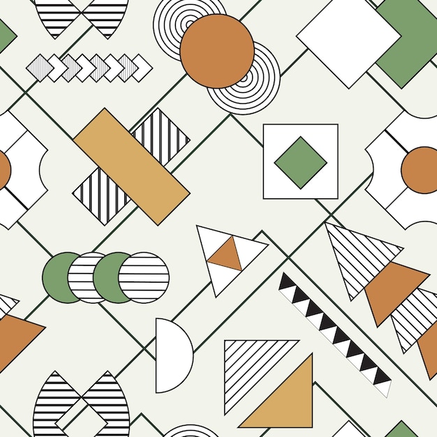 Seamless pattern vector background geometric shapes