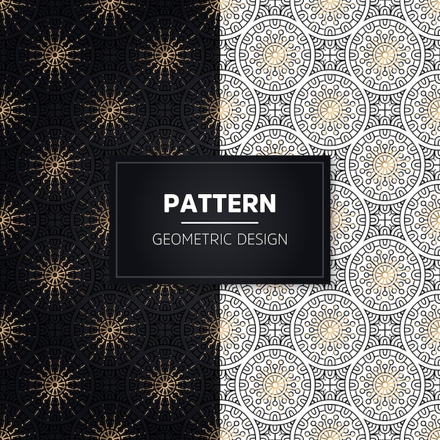 Seamless pattern. Vintage decorative elements. Hand drawn golden ornaments.