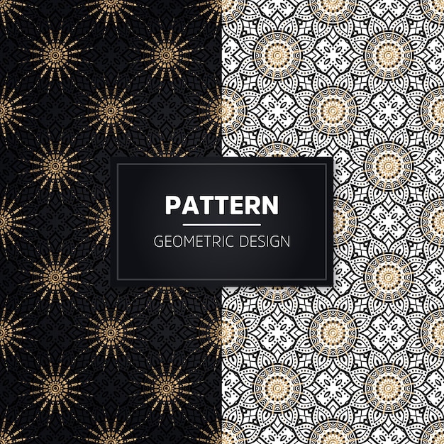 Seamless pattern. Vintage decorative elements. Hand drawn golden ornaments.