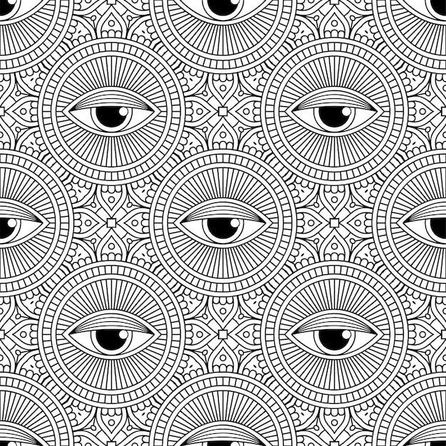 Seamless pattern. Vintage decorative elements pattern