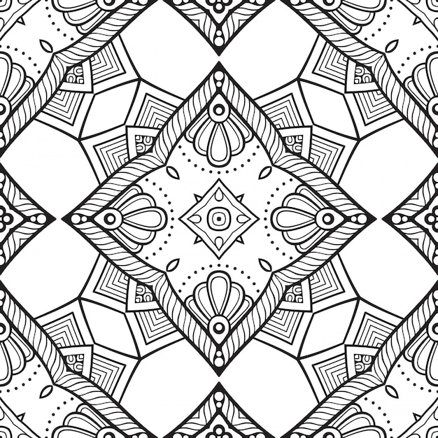 Seamless pattern. Vintage decorative elements