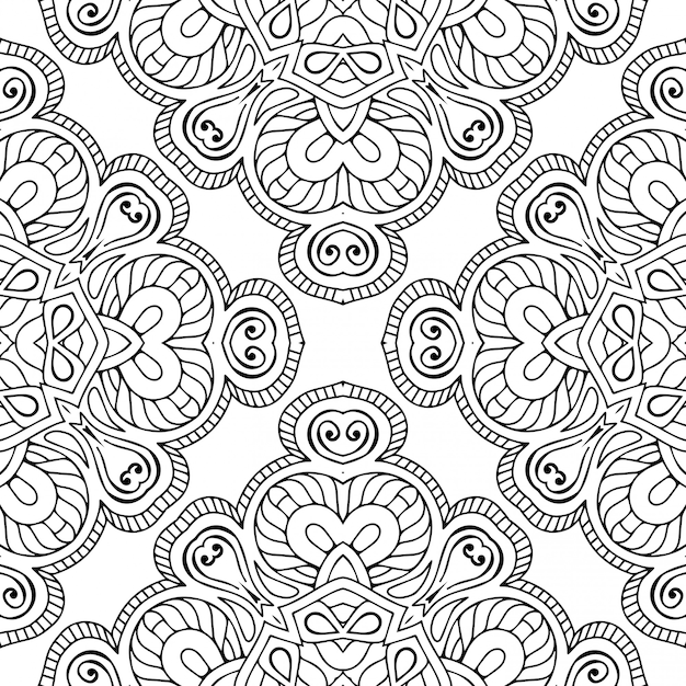 Seamless pattern. Vintage decorative elements