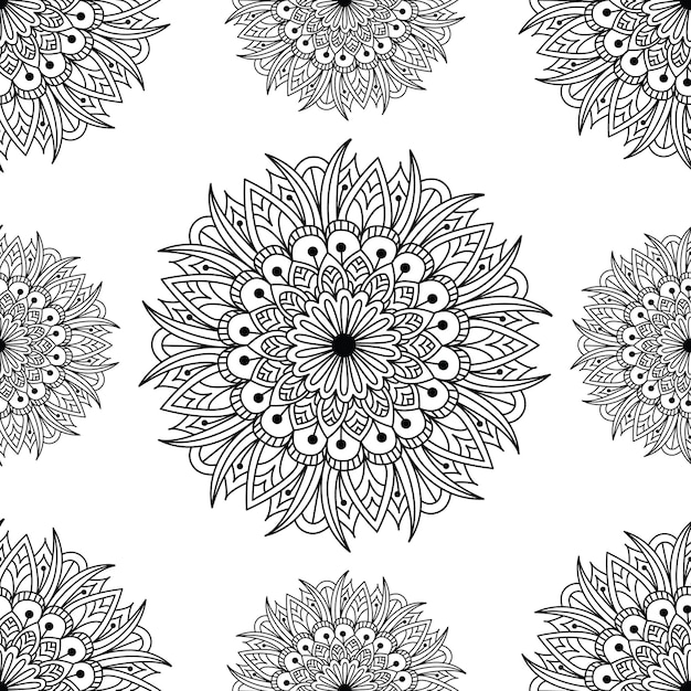 Seamless pattern Vintage decorative elements