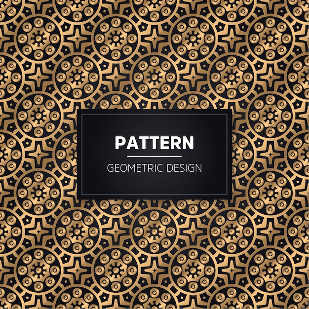 Seamless pattern. Vintage decorative golden ornamental.