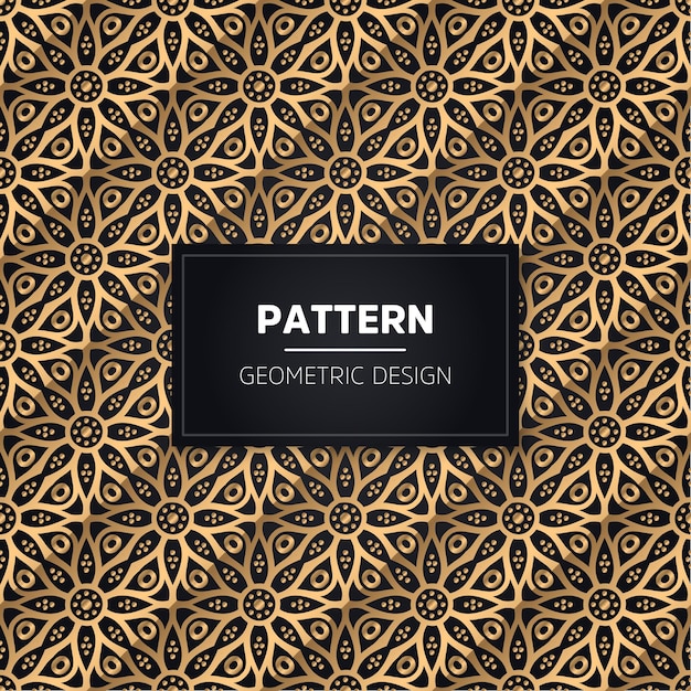 Seamless pattern. Vintage decorative golden ornamental.