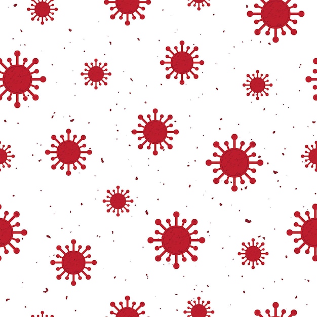 seamless pattern of viruses of the bacteria coronavirus disease covid19