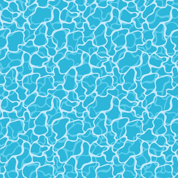 Seamless pattern - water surface. Azure waves 