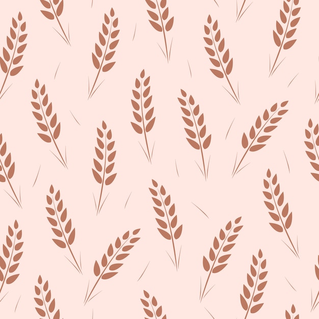 Seamless pattern of wheat ears.