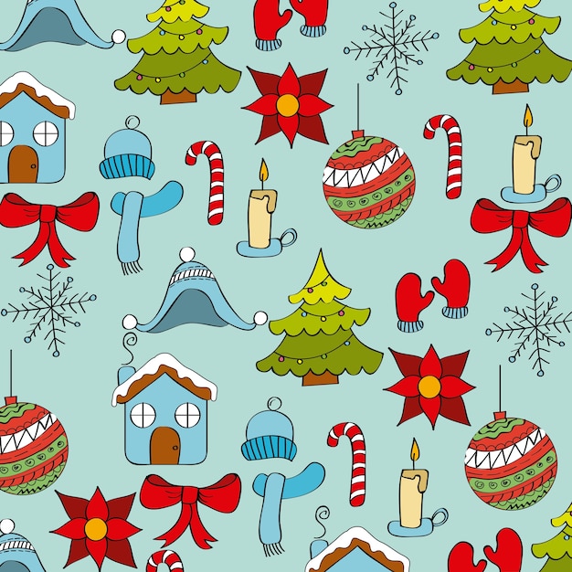 Seamless pattern winter