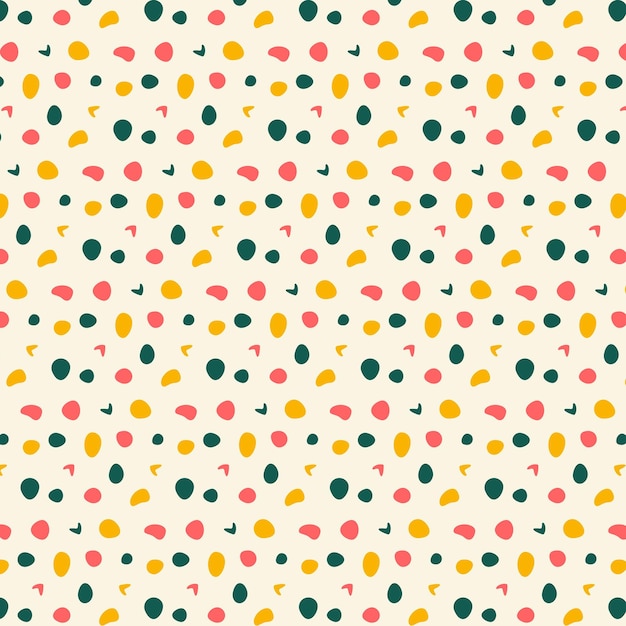 Seamless pattern with abstract colored blots