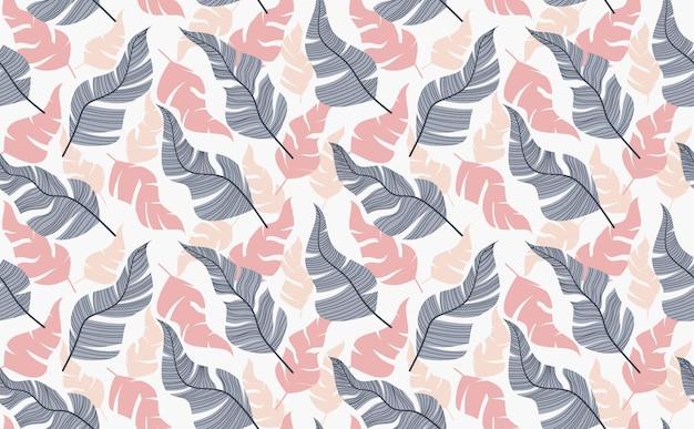 Seamless pattern with abstract leave.