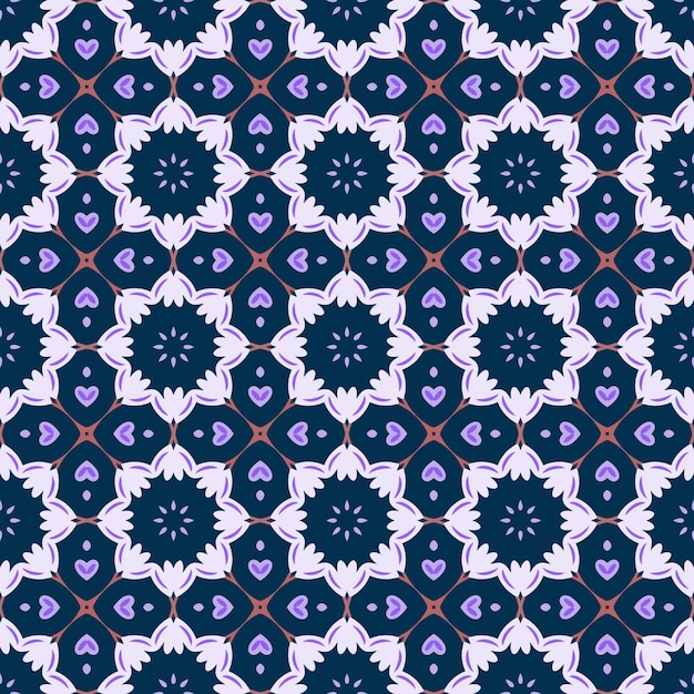 Seamless pattern with abstract mandala ornamental arabesque.